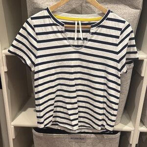 Anthropologie Striped Black and White T-Shirt